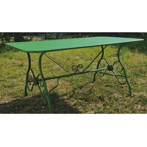 Casa Padrino Jugendstil Garten Esstisch Vintage Grn 200 cm - Nostalgischer Gartentisch