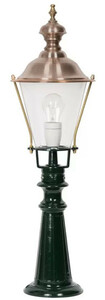 Casa Padrino Jugendstil Garten Stehleuchte Gr�n / Kupfer  22 x H. 75 cm - Gartenlaterne - Gartenleuchte - Nostalgische Garten Beleuchtung - Nostalgische Garten Leuchten