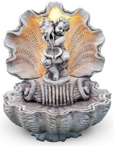 Casa Padrino Jugendstil Gartenbrunnen Grau 92 x 86 x H. 107 cm