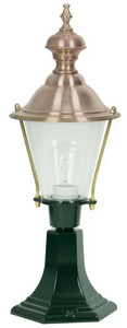 Casa Padrino Jugendstil Garten Stehleuchte Gr�n / Kupfer  19 x H. 56 cm - Gartenlaterne - Gartenleuchte - Nostalgische Garten Beleuchtung - Nostalgische Garten Leuchten