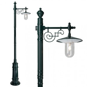 Casa Padrino Jugendstil Gartenlaterne 31 x H. 250 cm - Gr�n - Nostalgische Wetterfeste Au�enleuchte