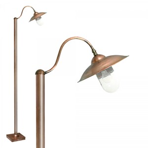Casa Padrino Jugendstil Gartenlaterne 35 x 58 x H. 220 cm - Bronze - Nostalgische Wetterfeste Au�enleuchte