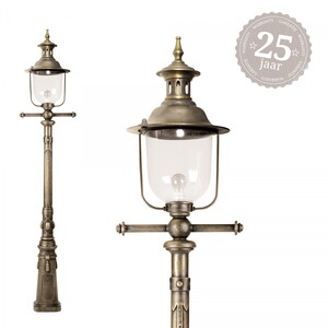 Casa Padrino Jugendstil Gartenlaterne 47 x 32 x H. 226 cm - Bronze - Nostalgische Wetterfeste Au�enleuchte