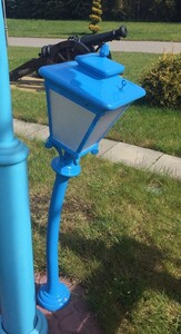 Casa Padrino Jugendstil Gartenlaterne Blau H. 130 cm - Nostalgische Au�enbeleuchtung