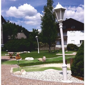 Casa Padrino Jugendstil Gartenlaterne Wei� H. 353,5 cm - Au�enbeleuchtung