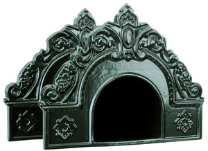 Casa Padrino Jugendstil Gartenschlauch Wandhalter Gr�n 33 x 18 x H. 25 cm - Nostalgische Aluminium Schlauch Wandhalterung - Barock & Jugendstil Garten Accessoires