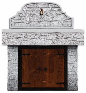 Casa Padrino Jugendstil Gartensp�le Antik Grau H. 127 cm