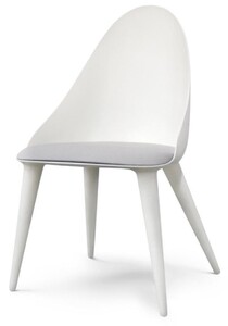 Casa Padrino Luxus Gartenstuhl Grau / Matt Wei� H. 94 cm - Luxus Garten M�bel