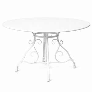 Casa Padrino Jugendstil Gartentisch Wei�  100 x H. 70 cm - Nostalgische Garten M�bel