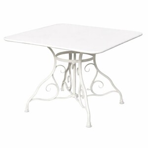 Casa Padrino Jugendstil Gartentisch Wei� 100 x H. 70 cm - Nostalgische Garten M�bel