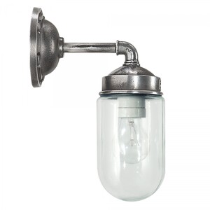Casa Padrino Jugendstil Hofleuchte 10 x 23 x H. 31 cm - Silber - Nostalgische Wetterfeste Au�enleuchte