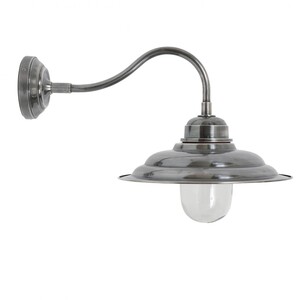 Casa Padrino Jugendstil Hofleuchte 35 x 50 x H. 35 cm - Silber - Nostalgische Wetterfeste Au�enleuchte
