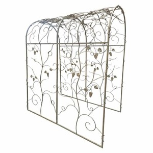 Casa Padrino Jugendstil Metall Rosenbogen Grau 204 x H. 230 cm - Garten Deko