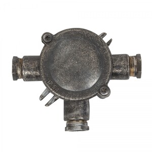 Casa Padrino Jugendstil Schiffslampe 13 x 4 x H. 11 cm - Grau - Nostalgische Wetterfeste Au�enleuchte