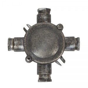 Casa Padrino Jugendstil Schiffslampe 13 x 4 x H. 13 cm - Grau - Nostalgische Wetterfeste Au�enleuchte