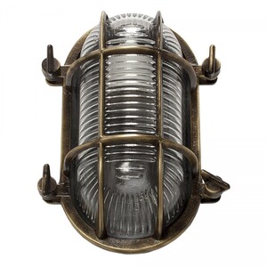 Casa Padrino Jugendstil Schiffslampe 14 x 10 x H. 21 cm - Bronze - Nostalgische Wetterfeste Au�enleuchte