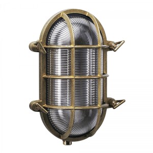 Casa Padrino Jugendstil Schiffslampe 17 x 12 x H. 25 cm - Bronze - Nostalgische Wetterfeste Au�enleuchte