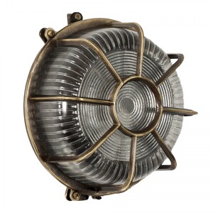Casa Padrino Jugendstil Schiffslampe 20 x 12 x H. 20 cm - Bronze - Nostalgische Wetterfeste Au�enleuchte