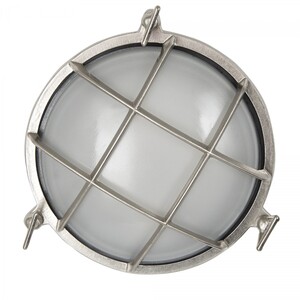 Casa Padrino Jugendstil Schiffslampe 23 x 10 x H. 23 cm - Nickel - Nostalgische Wetterfeste Au�enleuchte