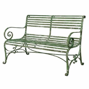 Casa Padrino Jugendstil Schmiedeeisen Gartenbank Antik Gr�n 120 cm - Garten M�bel