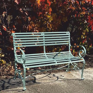 Casa Padrino Jugendstil Schmiedeeisen Gartenbank Mintgr�n 120 cm - Garten M�bel