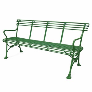 Casa Padrino Jugendstil Schmiedeeisen Gartenbank Gr�n 140 cm - Garten M�bel