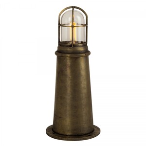 Casa Padrino Jugendstil Sockelleuchte 19 x 19 x H. 45 cm - Bronze - Nostalgische Wetterfeste Au�enleuchte
