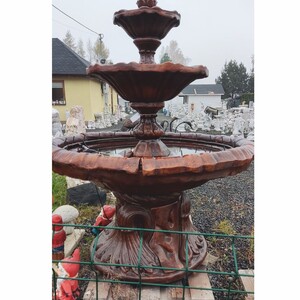 Casa Padrino Jugendstil Springbrunnen Braun  155 x H. 180 cm - Prunkvoller Gartenbrunnen