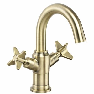 Casa Padrino Jugendstil Waschtischarmatur Messing H. 21,4 cm