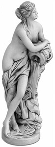 Casa Padrino Jugendstil Wasserspeier Skulptur Frau Grau H. 78 cm