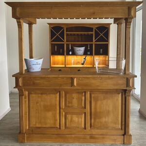 Casa Padrino Landhausstil Bar Theke Braun 180 x H. 210 cm - Bar M�bel