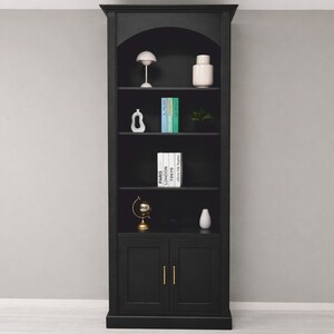 Casa Padrino Landhausstil B�cherschrank Schwarz 102 x H. 250 cm - Landhausstil M�bel