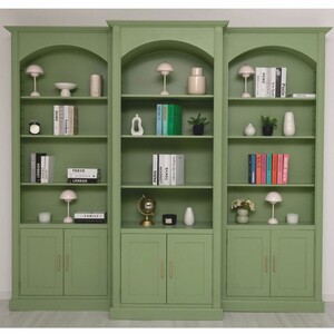 Casa Padrino Landhausstil B�cherschrank 3er Set Hellgr�n - Landhausstil M�bel