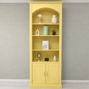 Casa Padrino Landhausstil B�cherschrank Gelb 102 x H. 250 cm - Landhausstil M�bel