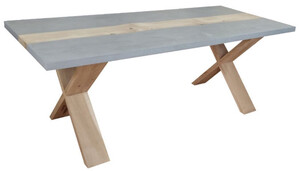 Casa Padrino Landhausstil Esstisch Grau / Naturfarben 240 x 100 x H. 78 cm - Landhausstil K�chentisch - Landhausstil Gartentisch - Landhausstil Esszimmer & Garten M�bel