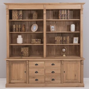 Casa Padrino Landhausstil Eichenholz Schrank Naturfarben 223 x 51 x H. 228 cm - Landhausstil Massivholz M�bel