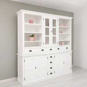 Casa Padrino Landhausstil Esszimmer Schrank Wei� 210 x H. 220 cm - Esszimmer M�bel