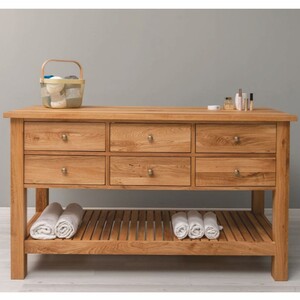 Casa Padrino Landhausstil Kommode mit 6 Schubladen Braun 156 cm - Landhausstil M�bel