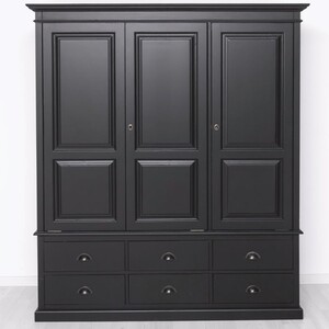 Casa Padrino Landhausstil Schlafzimmer Schrank Schwarz 174 cm - Schlafzimmer M�bel