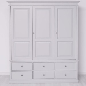 Casa Padrino Landhausstil Schlafzimmer Schrank Hellgrau 174 cm - Schlafzimmer M�bel