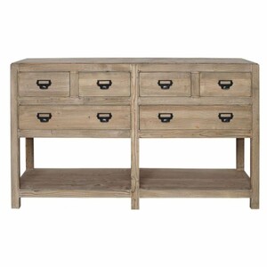 Casa Padrino Landhausstil Massivholz Sideboard mit 6 Schubladen Naturfarben 150 cm