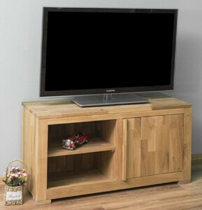 Casa Padrino Landhausstil TV Schrank Naturfarben 120 x 46 x H. 60 cm - Massivholz Sideboard - Landhausstil Wohnzimmer Mbel