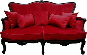 Casa Padrino Luxus  Barock Sofa Bordeaux / Schwarz  - Luxus Barock Mbel - Made in France - Hotel Restaurant Mbel - Luxury Collection