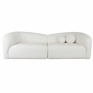 Casa Padrino Luxus Sofa Wei� 235 cm - Modulares Wohnzimmer Sofa