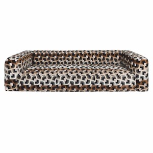 Casa Padrino Luxus 3er Sofa Braun / Wei� / Schwarz 252 cm - Wohnzimmer & Hotel M�bel