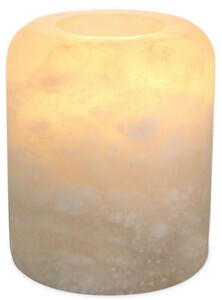 Casa Padrino Luxus Alabaster Teelichthalter  12 x H. 13 cm - Deko Accessoires - Luxus Qualitt