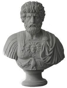 Casa Padrino Luxus Antik Stil Marmor B�ste R�mer Grau H. 80 cm