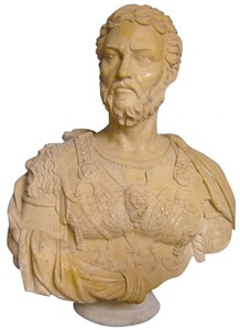 Casa Padrino Luxus Antik Stil Marmor B�ste R�mer Beige H. 80 cm