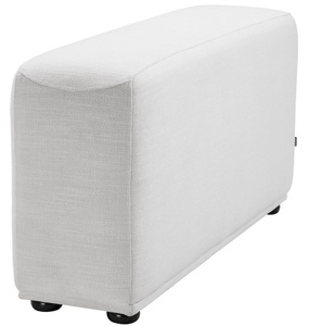 Casa Padrino Luxus Armlehne mit Microfaser Stoff Wei� / Schwarz 33 x 109 x H. 55 cm - Wohnzimmer M�bel