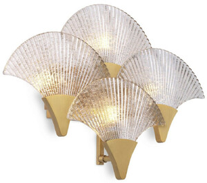 Casa Padrino Luxus LED Wandleuchte Antik Messingfarben / Grau 40 x 11 x H. 29,5 cm - Hotel & Restaurant Wandlampe - Luxus Kollektion